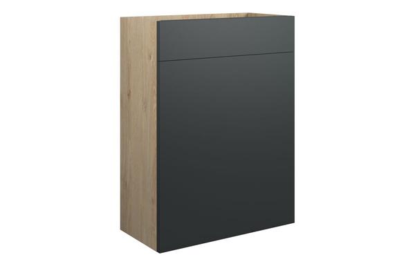 Clarence 600mm Standard WC Unit - Matt Graphite Grey (Oak Cab)